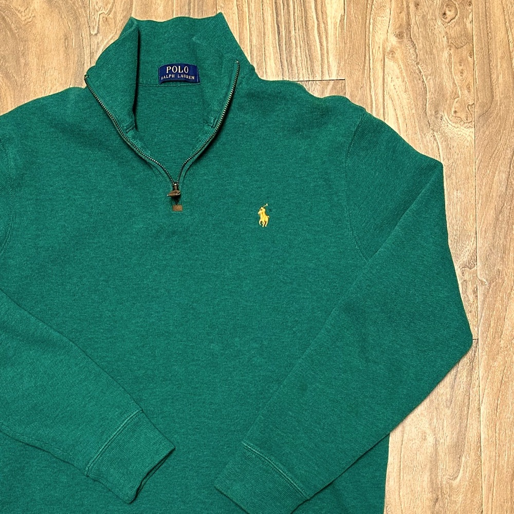 **POLO RALPH LAUREN** quarter-zip pullover SIZE MEDIUM